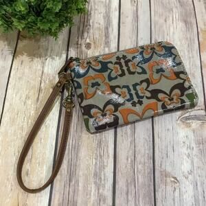 Fossil‎ Butterfly Floral Zipper Wristlet Wallet